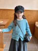 áo khoác len Cadigan xanh