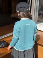 áo khoác len Cadigan xanh - Ảnh 2