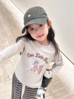 Áo tay dài little bear màu kem