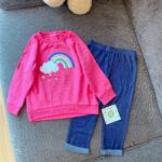 Bộ dài tay hồng cầu vồng little me